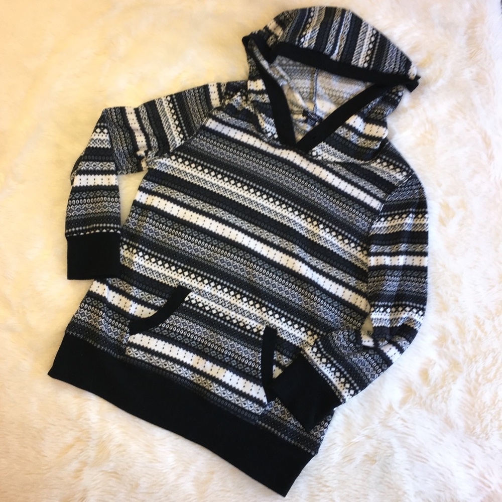 Rhapsody XL Nordic design hooded sweater, EUC